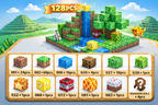 EJO World 128-Piece Magnetic Blocks – Waterfall Adventure Set