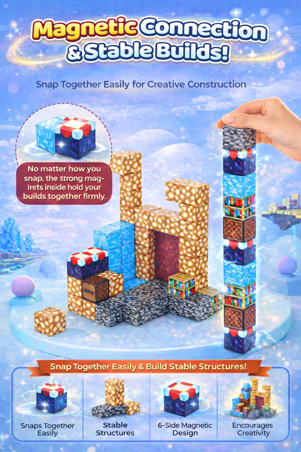 32-Piece Magnetic Blocks – Heaven Portal Set