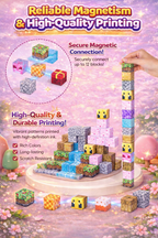 EJO World 128-Piece Magnetic Blocks – Sakura Party Set