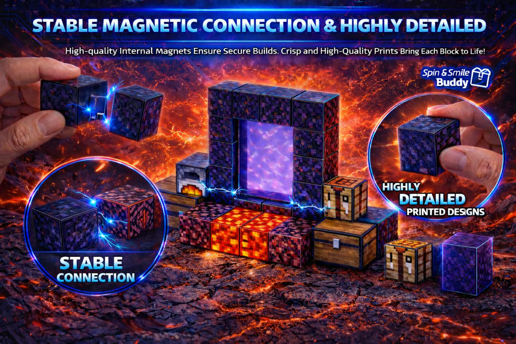 EJO World 32-Piece Magnetic Blocks – Magic Portal Set