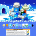 EJO World 128-Piece LED Magnetic Blocks – Snow Adventure Set