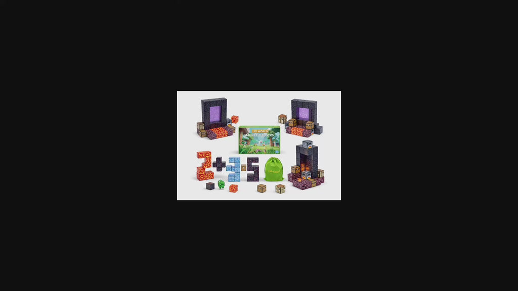 EJO World 32-Piece Magnetic Blocks – Magic Portal Set