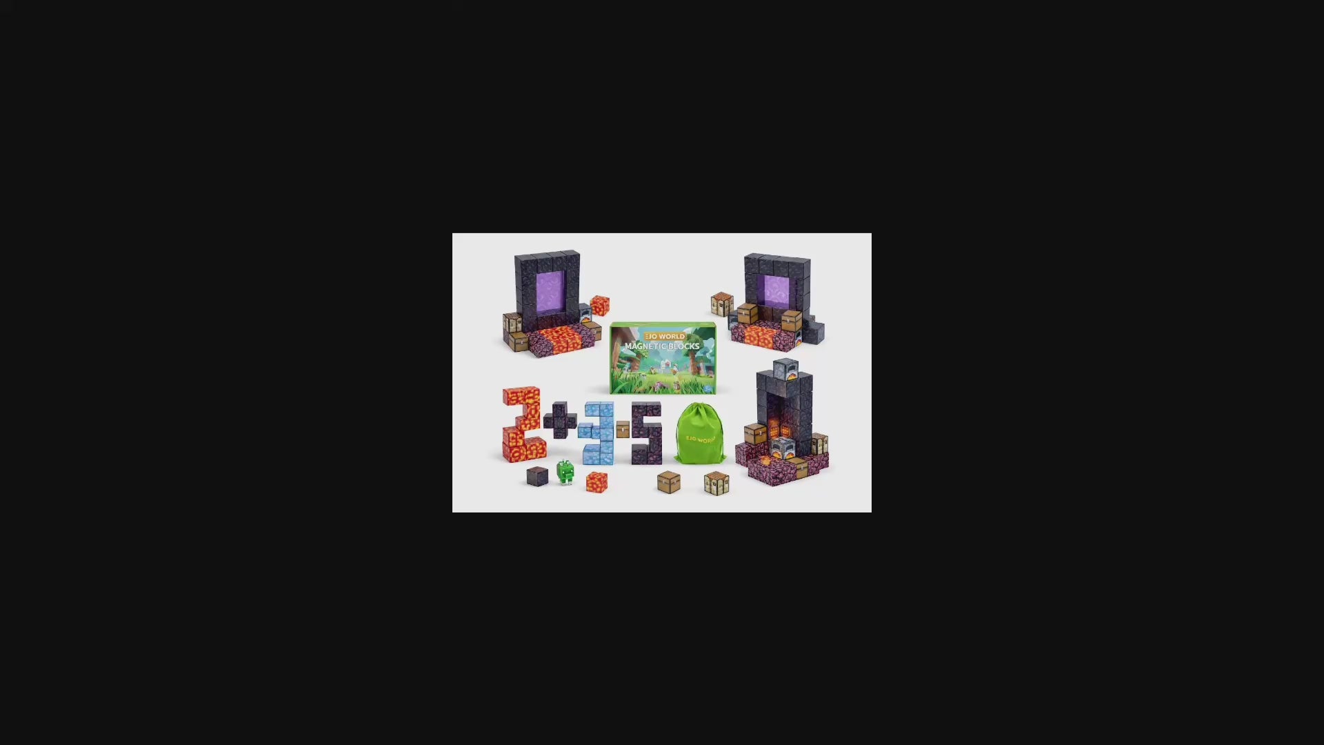 EJO World 32-Piece Magnetic Blocks – Magic Portal Set